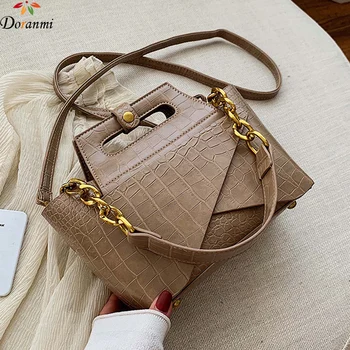

DORANMI Stone Pattern Top-handle Handbag Women's Bags 2020 Chain Strap Shoulder Bag PU Leather Handbags Bolsos Mujer BG438