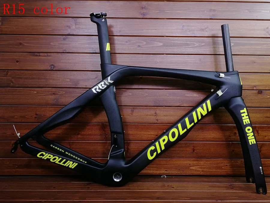 Cipollini RB1K T1100 3k углеродная рама для дорожного велосипеда гоночный набор углеродных велосипедов глянцевый Сделано в Тайване can XDB корабль - Цвет: R15