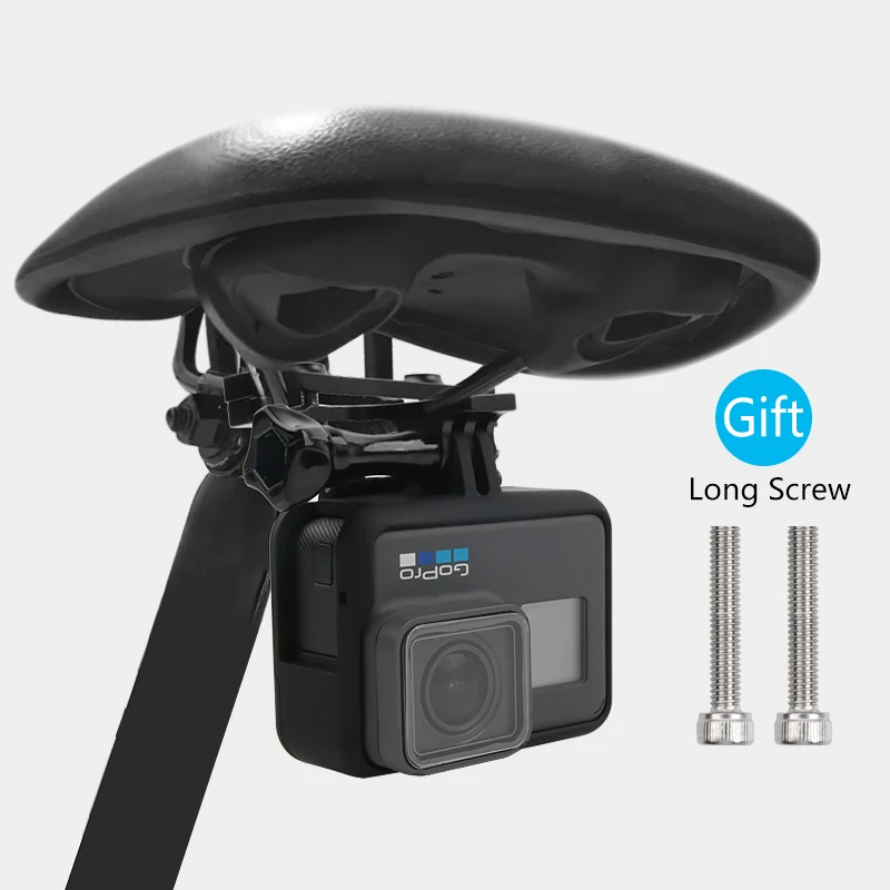 

New Aluminum Bike Bicycle Saddle Camera Bike Seat Mount For All GoPro Camera SJ4000