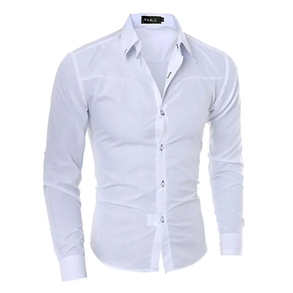 Mens Business Shirt Casual Long Sleeved Shirt Male Social Dress Shirts Men Argyle Luxury Business Style Slim Fit Dress
