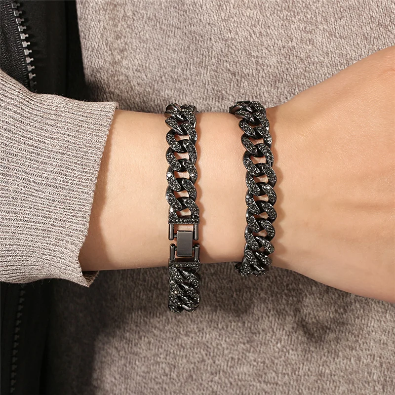 Hip Hop Bracelet Miami Cuba Chain Men's Pulseras Hip Hop