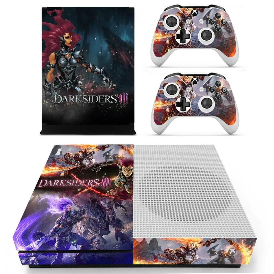 Darksiers 3 наклейки s для Xbox One S кожа Виниловая наклейка Pegatina для Xbox one тонкая консоль и два контроллера шкуры