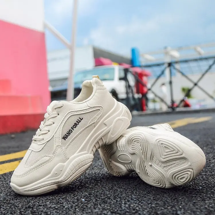 

White Shoes WOMEN'S Shoes 2019 Online Celebrity Versatile Mesh Breathable Summer Dad Sports Trendy Shoes Summer White Shoe Sanda