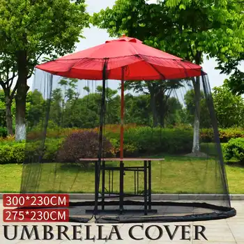 

Outdoor Circular Patio Umbrella Mosquito Netting Mesh Screen with Zipper Patio Tables Picnic Net Cover