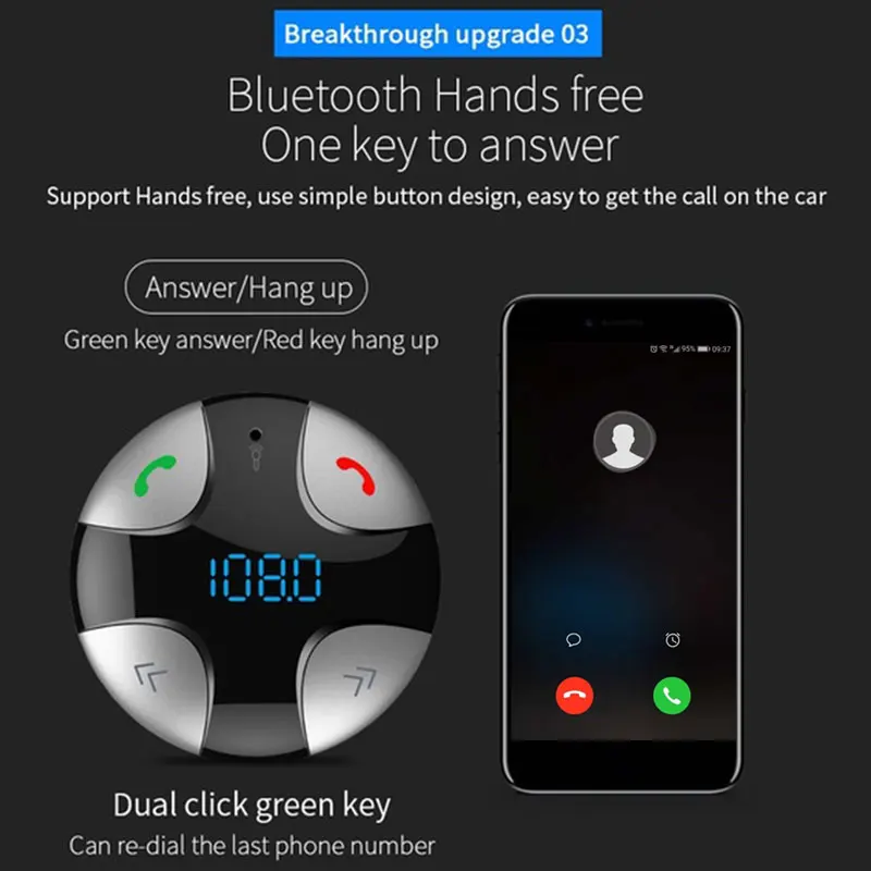 5 V/3.4A беспроводной Bluetooth приемник Смарт Mp3 Авто музыкальный приемник для дома Прямая поставка