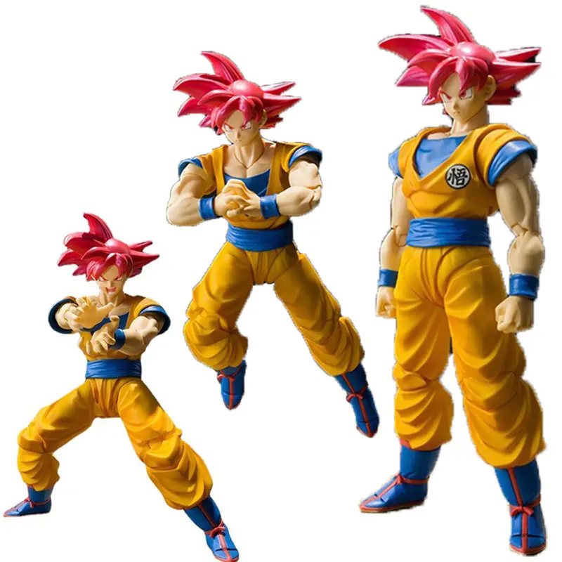 Boneco do Dragon Ball z Goku SSJ Preto Brinquedo de Coleção 17 cm Pvc  Colecionador