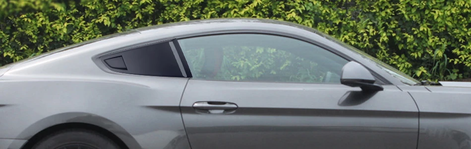 DWCX 1 пара Пластиковые накладки на окно автомобиля четверть задняя жалюзи боковой вентиляционный колпак воздухозаборника черный подходит для Ford Mustang
