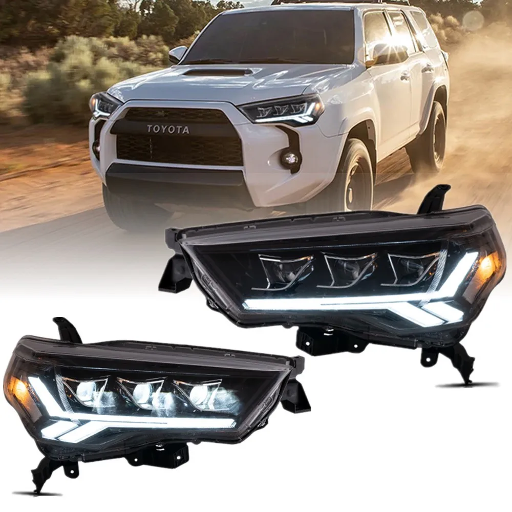 

Автомобильные светодиодные фары в сборе для Toyota 4 Runner 2014-2020, 4 Runner, полные светодиоды, фары DRL, поворота сигнальный проектор, автомобильные аксессуары