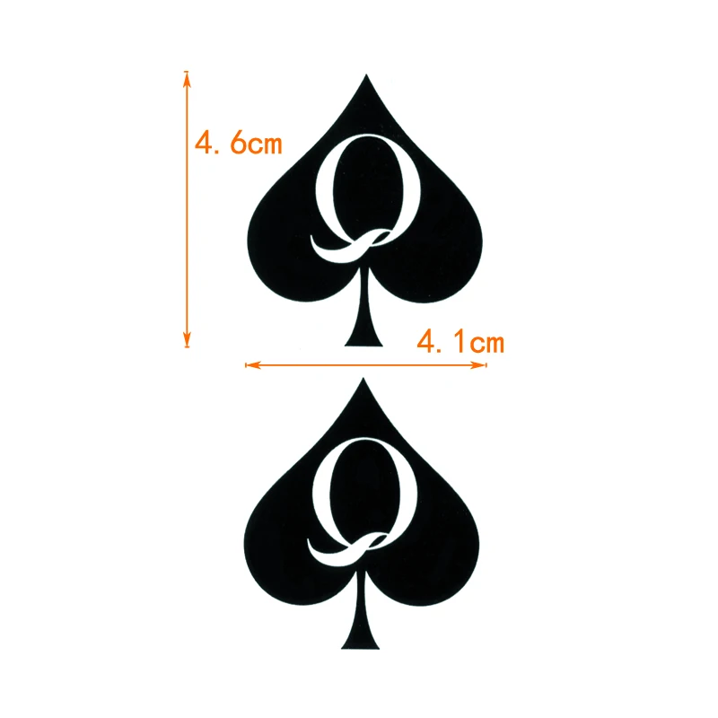 Q of Spades Tattoos Waterproof Temporary Tattoo Stickers Tatouage Stitch  Fake Tatoo Body Art Flash Tattoo Henna Tatoo Men 2