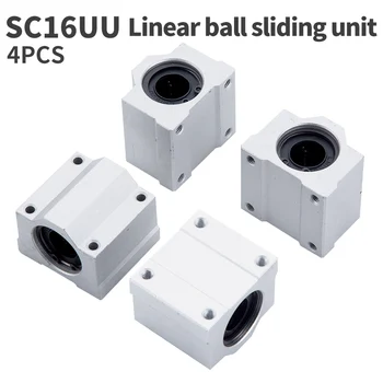 

Linear track bearing sc16uu linear motion ball bearing nc parts slider bushing for 16mm straight line spindle guide nc parts