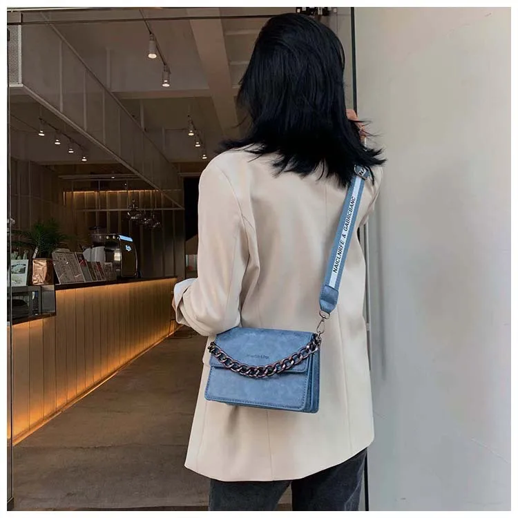 Mowah винтажные женские сумки, модная сумка на цепочке, маленькая квадратная сумка через плечо, Сумка с широким ремнем на плечо для дам BIW389 PM49