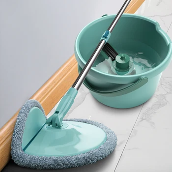

2 in1 Rotating Mop Rod Swabber Bendable Mop Microfiber with Automatic Cleaning Bucket Window Floor Cleaning Machine Dust Cleaner