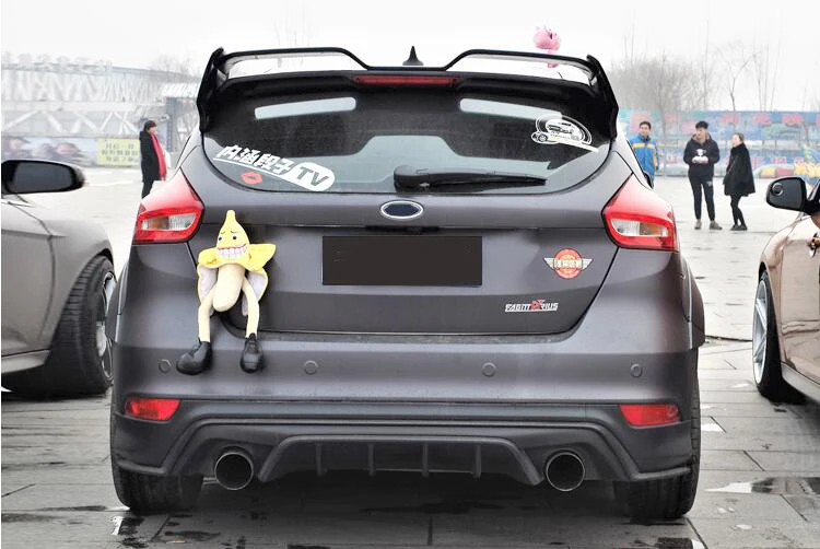 Для F ord Focus спойлер 2012- Focus hatch-back FS Высококачественный ABS Материал заднее крыло автомобиля праймер цвет задний спойлер