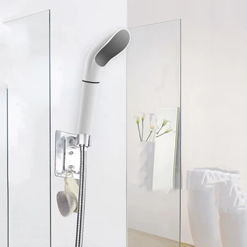

Shower Head Anti-blocking Shower Pressurized Shower Detachable Toilet Handheld White Curved Water Heater Shower Head Single Head