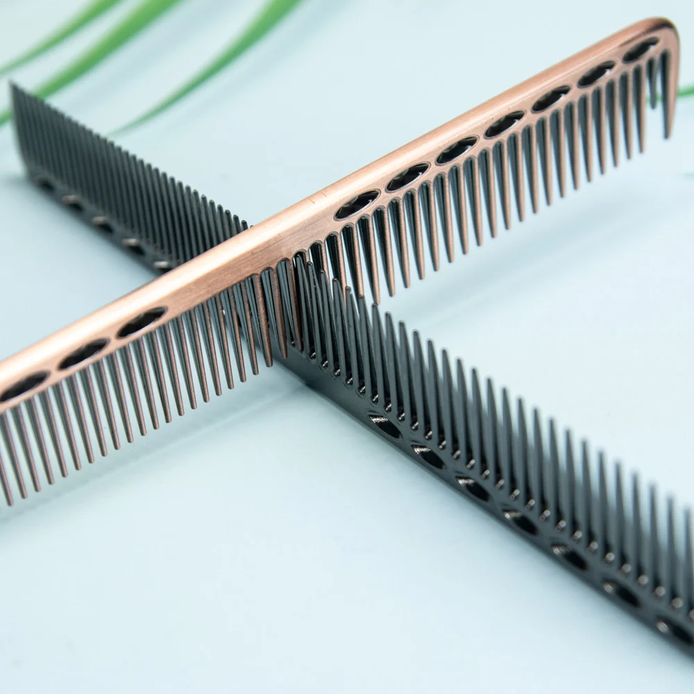 Space Aluminuml Hair Comb Pro Hairdressing Combs расческа для волос Hair Cutting Dying Hair Brush Barber Tools Salon Accessaries_voghion.com