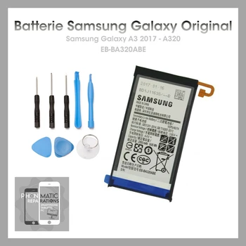 

100% GENUINE Original Samsung Galaxy A3 2017 con 2350mAh EB-BA320ABE SM-A320F Nuova Batteries +Free tool