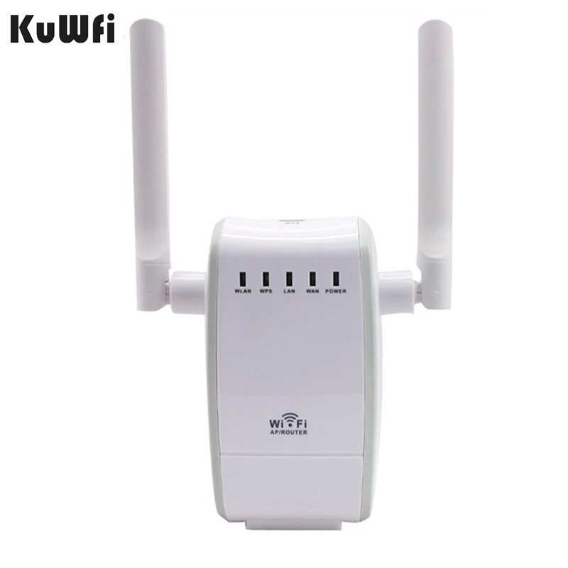 

KUWFI 300 Мбит/с Wi-Fi ретранслятор с 2 портами RJ45 двойная антенна Поддержка порта маршрутизатор клиентский мост ретранслятор AP режим Беспроводной ретранслятор