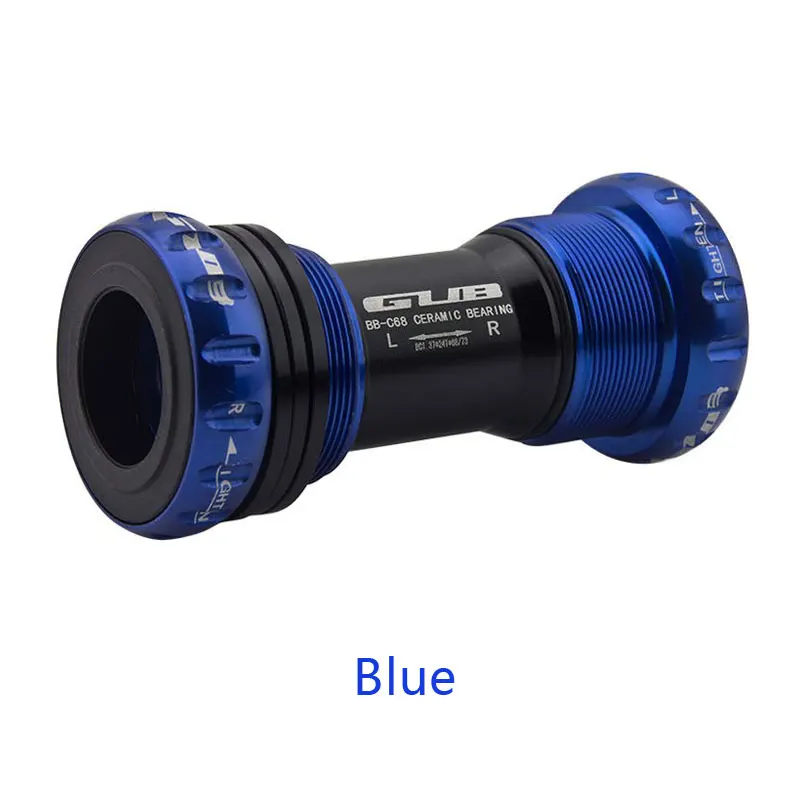 Blue-Ceramic C68 GUB Aluminum Alloy Bicycle Ceramic Bottom Bracket Bearing 68/73mm For Shiman-o FS-A Crankset Bearing Mountain Road Bike Bicycle - Цвет: Blue-Ceramic C68