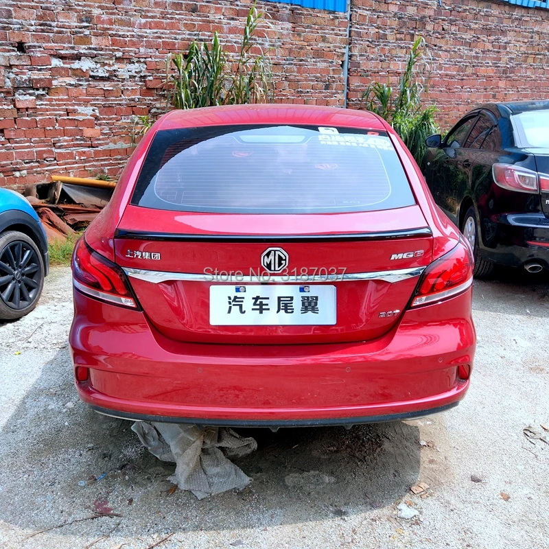 

For morris garages MG6 Spoiler YC 2017 ABS Plastic Unpainted Color Rear Roof Spoiler Wing Trunk Lip Boot Cover Car Styling