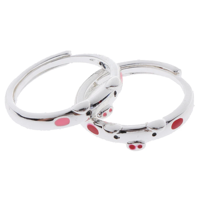 1PC Silver Cute Pig Finger Ring Open Design Piggy Animal Couple Ring For Women Men Gifts Adjustable Ring Creative Lover Jewelry