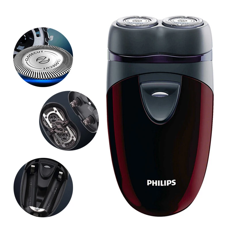 Оригинальная Электробритва Philips PQ206 с двумя плавающими головками AA батарея для