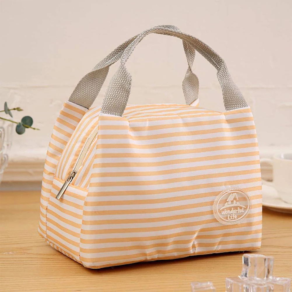 Portable Thermal Insulated Outdoor Picnic Lunch Bag Box Storage Pouch Handbag Camping Picnic Cooler Insulated Lunch Box
