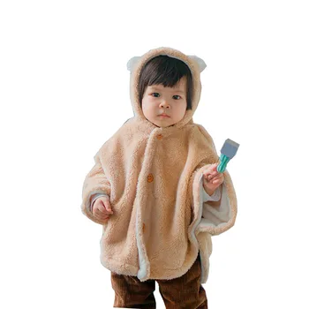 

Hot Baby Clothing Cartoon Hooded Cloak Poncho Jacket Outwear Winter Warm Coat Costume Cape Shawl Wrap Coat Outwears 0-4 Years
