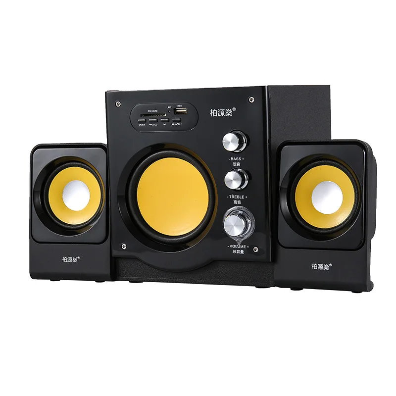 

Wooden Speaker 2.1 Sound Track 3 Trumpet Bluetooth Loudspeaker Box Subwoofer Alternating Current New Style Computer Audio Custom
