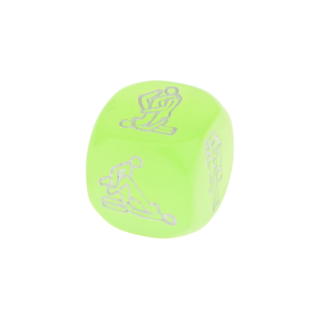 Adult Sex Glow Dice Game Love Gambling Romance Erotic Craps Toy Green Color