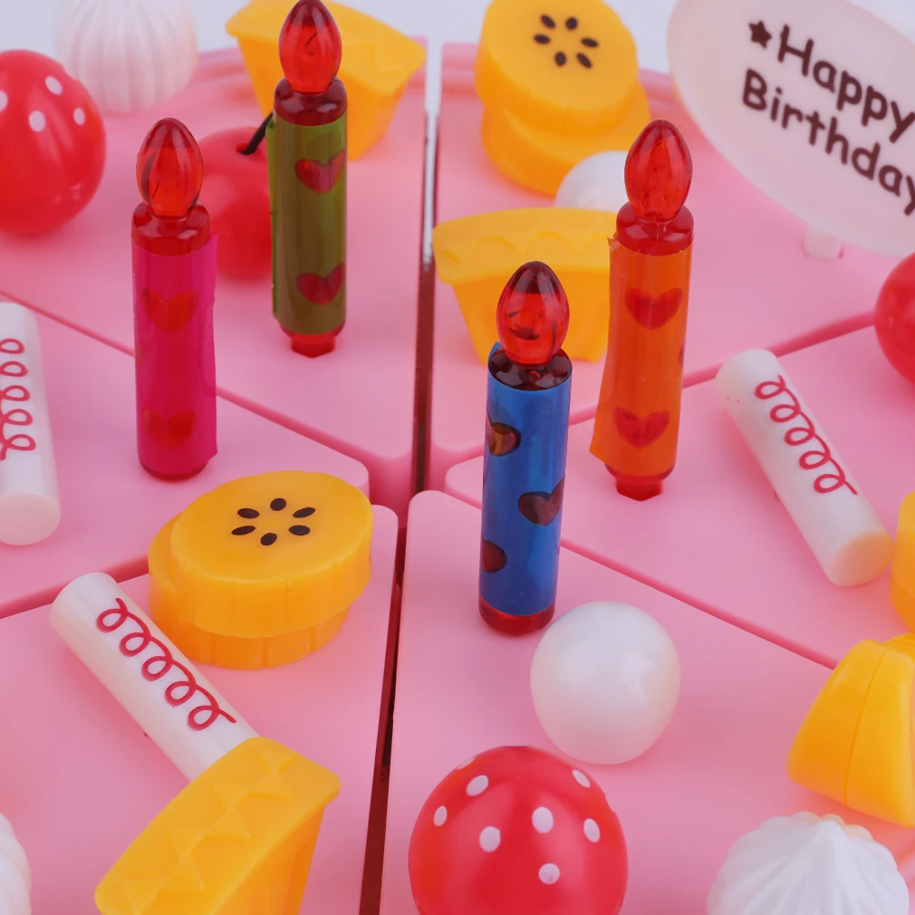 OCDAY маленький или большой творческий торт ко дню рождения DIY модель для детей ролевые игры Кухня Еда пластиковая игрушка ранняя Классическая образовательная игрушка