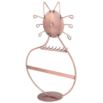 

Iron Art Ear Stud Display Stand Cat Shaped Hollowed Earring Jewelry Display Rack