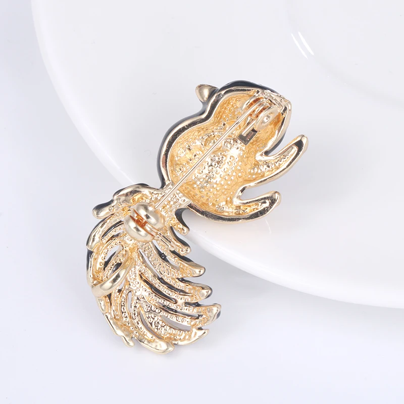 Baiduqiandu Бренд Новое поступление золотой цвет черный эмалированный белка Bijoux