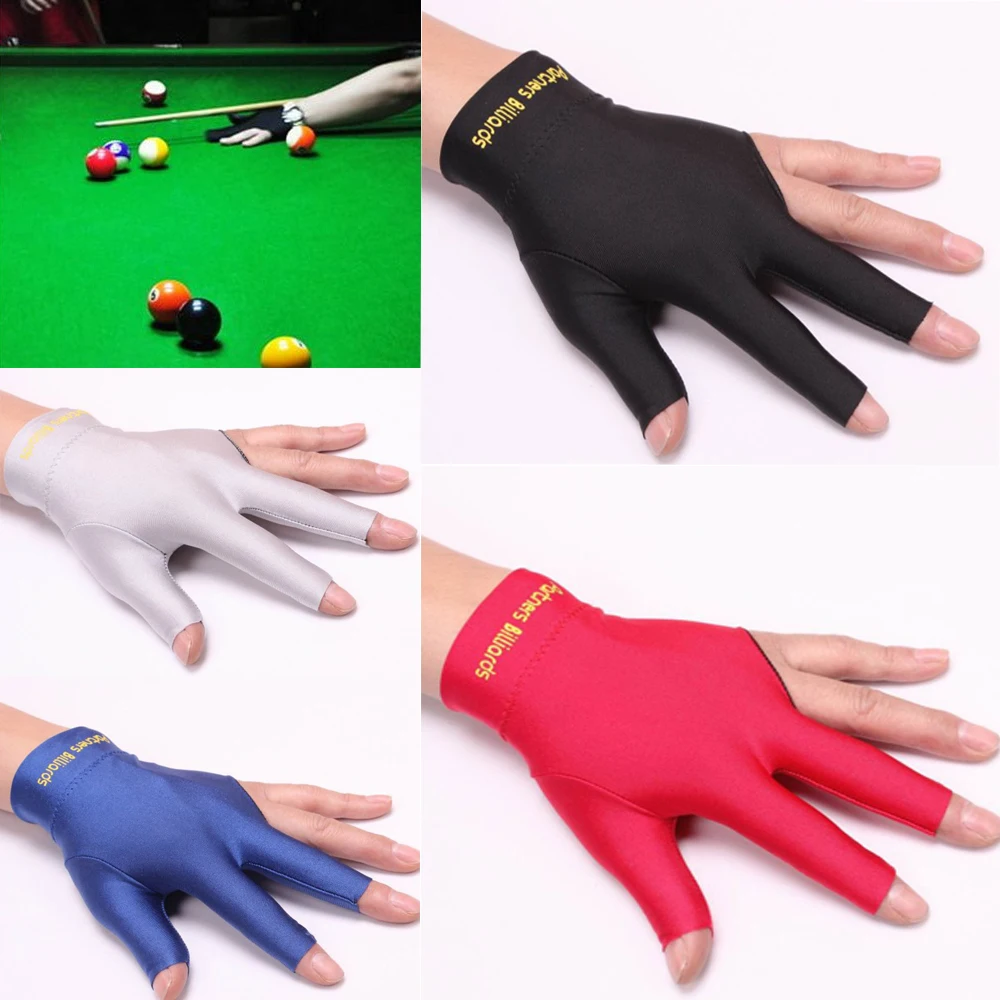 Snooker Billiard Cue Glove Pool Left Hand Open Three Finger Accessory