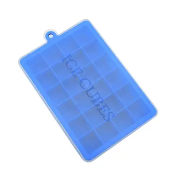 

With Lid Ice Tray 24 Grids Eco-Friendly Ice Cube Maker Square Cavity Tray Fruits Sugar Chocolate Desserts Mold Silicone