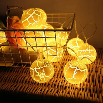 

USB Ice Crack Star Shape String Lamp 1.5M LED Crack Balls String Light Battery Operated Decorative Christmas Fairy Light CD