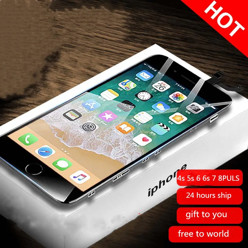 ЖК дисплей для iPhone 6 7 8 6S Plus сменный сенсорный экран 5 5C 5S SE без битых пикселей