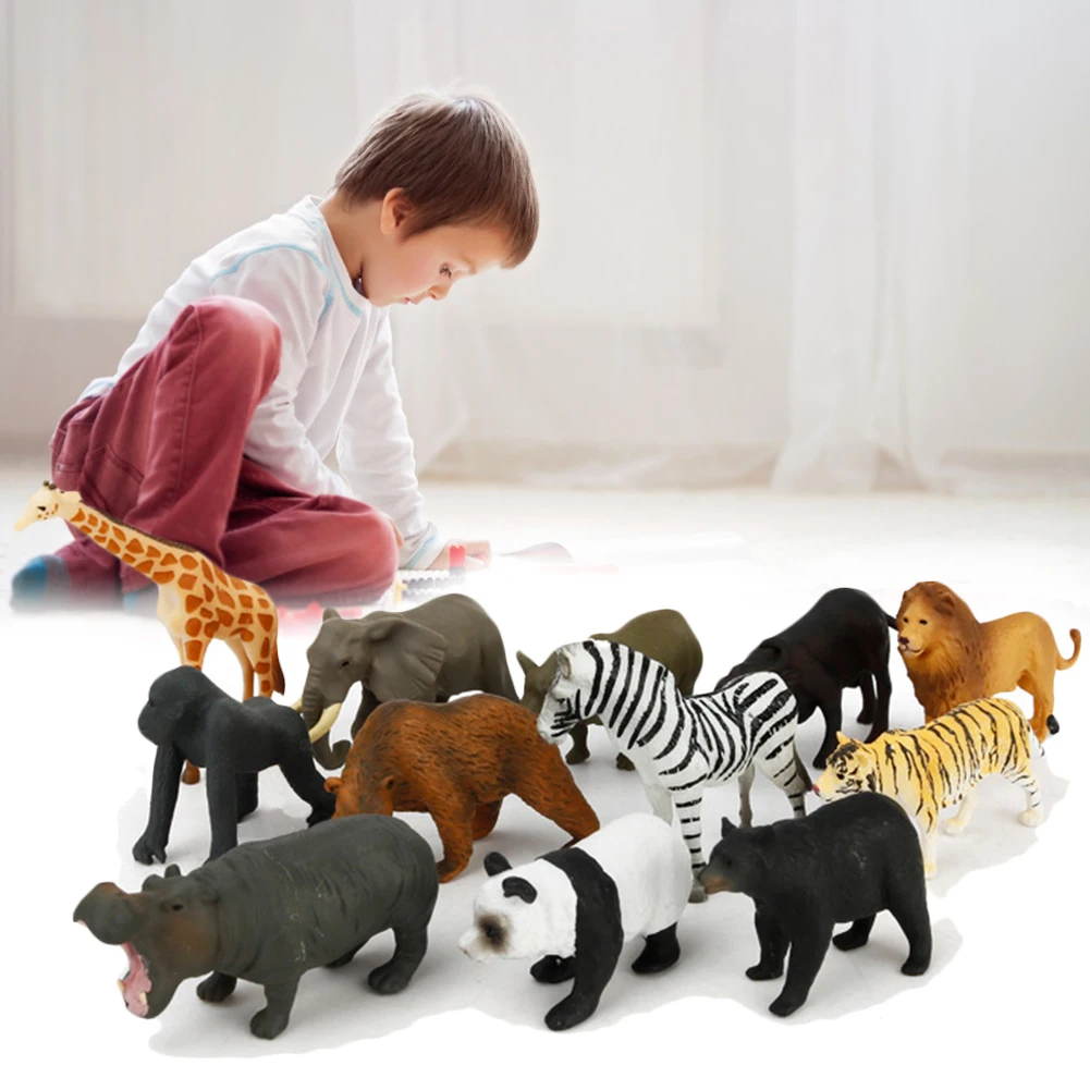 Hot Sale High Quality Puzzle Learning Toys - (12Pcs/Pack) Mini Simulated Animals Model Toy Figurine Animal Toy For Children Gift 4