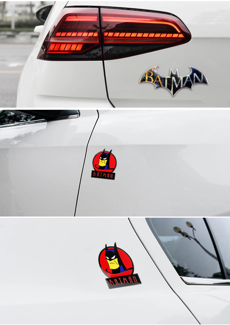 Мини Сплав авто стикер для Бэтмена Volvo Audi Volkswagen BMW Abarth Honda Lada Lexus окна заднего