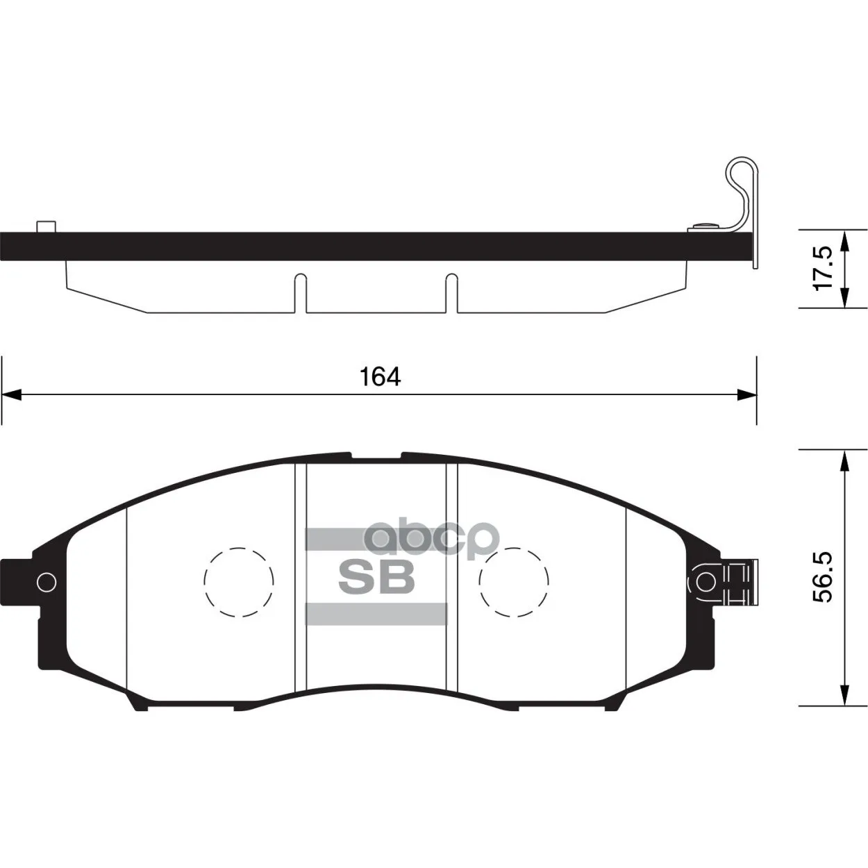 Колодки Тормозные Nissan Pick-Up 98- Передние Sangsin Brake Sp2078 Sangsin brake арт. SP2078