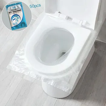 

50pcs Universal Toilet Disposable Sticker Toilet Cover Business Travel Portable Toilet Sticker Stool Hotel Use Seat Cover 2020