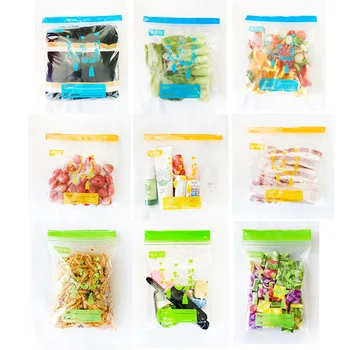 

Reusable transparent fresh-keeping bag with label for food preservation without odor sealed bag storage bag kitchen refrigerator