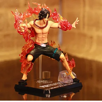 

NEW 14cm One Piece ZERO Portgas D Ace Battle Ver. Fleam PVC Action Figure Model Toys with Original Box