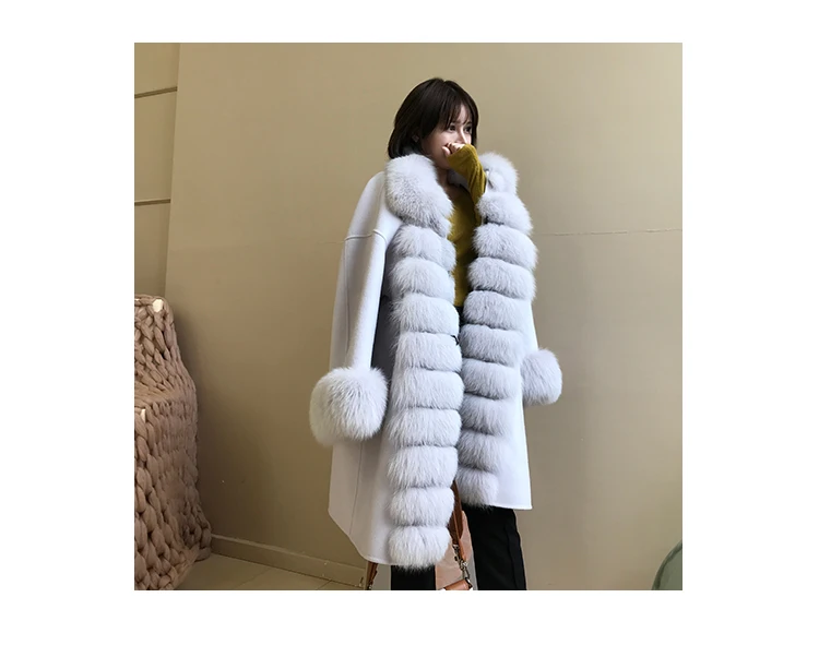 Скидки, распродажа, теплая ветрозащитная зимняя одежда, одежда для работы, Женское пальто с натуральным мехом, роскошное, на заказ, большой размер и цвет, пальто FG