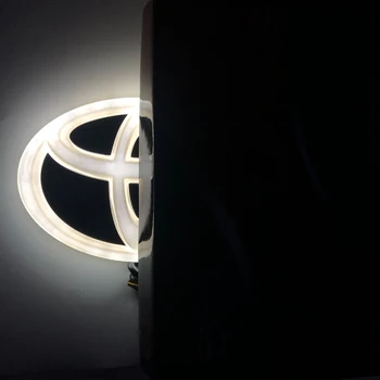 

BLUE& Red&White Car Styling 4D Cold Light LED Emblem Logo Light for Toyota Vigo Prado RAV4 Highlander EZ car accessroies
