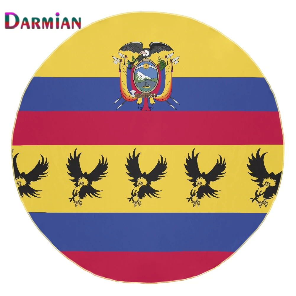 Animal De La Bandera De Ecuador DARMIAN Ecuador Flag Round Geometric Carpets For Living Room Home Coffee  Table Area Rug Bedroom Decor Non slip Soft Floor Mats|Carpet| - AliExpress