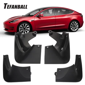 

4Pcs/Set Car Mud Flaps Front Rear Mudguard Splash Guards Fender Mudflaps For Tesla Model 3 2016~2019 Car Accessories