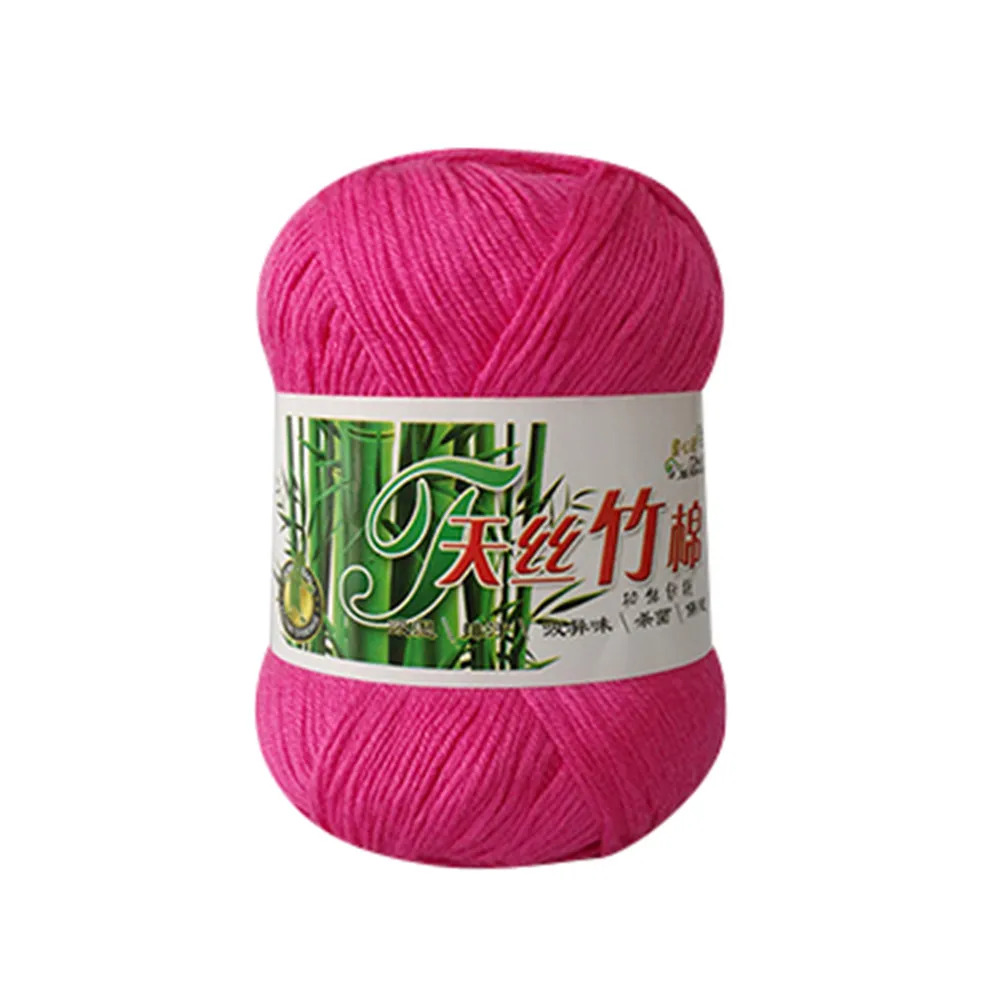 G Новинка 50 г Kniting бамбук хлопок пряжа 1 шт. бамбуковое волокно хлопок теплый мягкий натуральный вязаный крючком трикотаж шерсть пряжа 50 г вязаная шапка - Цвет: G