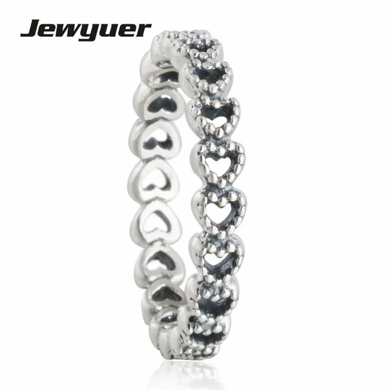 

Linked Love ring 925 sterling silver jewelry Rings For Women Engagement wedding Ring anillos Valentine's Day gift to loverRIP055