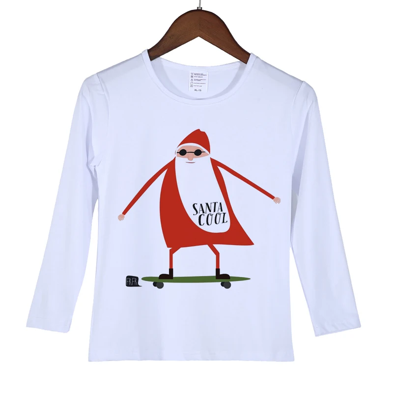 Rocket santa t-shirt New Brand Quality Baby Boy girl Clothe Christmas Santa Claus printed Long Sleeve t shirt unisex O-20 - Цвет: 2
