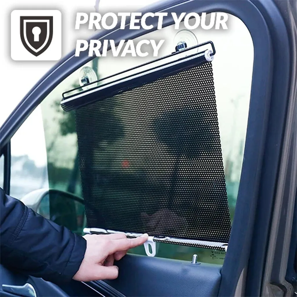 

Blackout Curtain Suction Cup Mesh Shade Curtain for Car Removable Window Sun Shade Shield Roller Blinds on the Car Windows